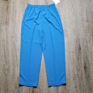 Shopping with Anthony NWT Dress Pants ~ Sz L ~ Blue ~ High Rise ~ Elastic Waist